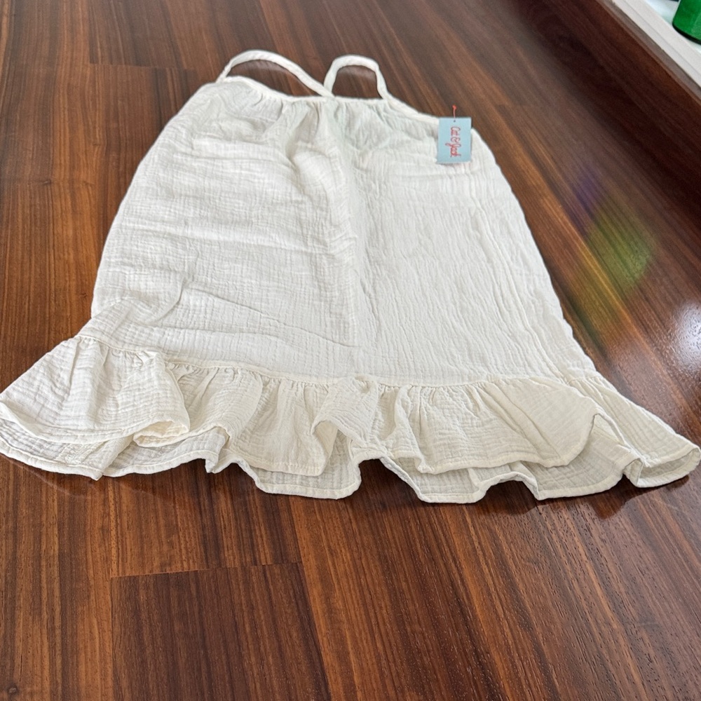 Cat & Jack Cream Midi Skirt with Ruffle Hem